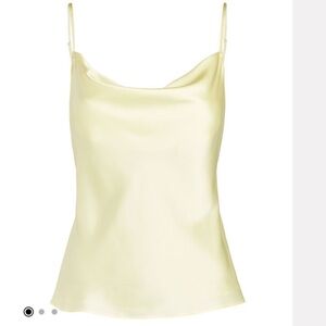 Intermix Fayette Cowl Neck Silk Camisole